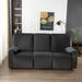 Eider & Ivory™ Box Cushion Sofa Slipcover Polyester in Black/Brown | 38 H x 83 W x 39 D in | Wayfair 42685105B5944BD288F6CC85FF2D2878