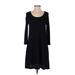 Gap Casual Dress - A-Line Scoop Neck Long sleeves: Black Print Dresses - Women's Size Small