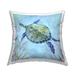 Stupell Deep Sea Aquatic Tortoise Orange Kelp Water Turtle Decorative Printed Throw Pillow by Carol Robinson