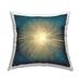 Stupell Abstract Deco Sunburst Shape Over Dark Blue Decorative Printed Throw Pillow by Abby Young