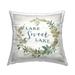 Stupell Sweet Lake Quote Rustic Floral Botanical Frame Decorative Printed Throw Pillow by Silvia Vassileva