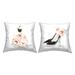 Stupell Chic Pink Florals Women's Glam Fashion Decorative Printed Throw Pillows by Carol Robinson (Set of 2)