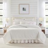 Laura Ashley Rowland Matelasse White Cotton Duvet Cover Set