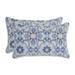 Pillow Perfect Outdoor Keyzu Medallion Mariner Rectangular Throw Pillow (Set of 2) - 11.5 X 18.5 X 5 - 11.5 X 18.5 X 5