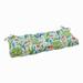 Pillow Perfect Outdoor Coral Bay Blue Blown Bench Cushion