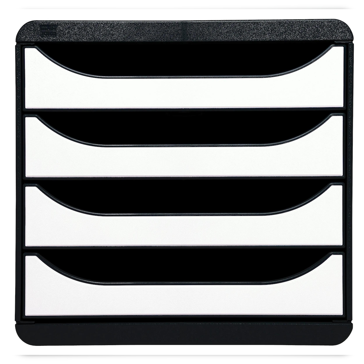Exacompta 3104213D 1x BIG-BOX Schubladebox, 4 offene Laden, Serie Glossy - Weiß glossy Image