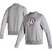 Women's adidas Heathered Gray Mississippi State Bulldogs Vintage Circle Pullover Sweatshirt