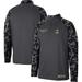 Men's Colosseum Charcoal Navy Midshipmen OHT Military Appreciation Long Range Raglan Quarter-Zip Jacket