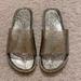 J. Crew Shoes | J Crew Gold Glittered Plastic Slide Sandals | Color: Gold | Size: 9