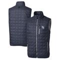 Men's Cutter & Buck Heathered Navy Tampa Bay Rays Rainier Full-Zip Puffer Vest