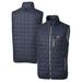 Men's Cutter & Buck Heathered Navy Washington Nationals Rainier Full-Zip Puffer Vest