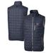 Men's Cutter & Buck Heathered Navy Chicago Cubs Rainier Full-Zip Puffer Vest