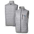 Men's Cutter & Buck Gray Kansas City Royals Rainier Full-Zip Puffer Vest