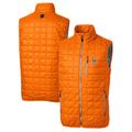 Men's Cutter & Buck Orange New York Mets Rainier Full-Zip Puffer Vest