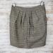 Anthropologie Skirts | Anthropologie Tabitha Size 8 Brown Metallic Tweed Pleated Avant Pencil Skirt | Color: Brown/Silver | Size: 8