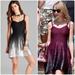 Free People Dresses | Homecoming Dress! Free People Black Silver Lace Ombre Foil Dress S | Color: Black/Silver | Size: S