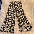 Anthropologie Pants & Jumpsuits | Anthropologie Trouser Styled Flare Leg Pants, Size Xs | Color: Black/White | Size: S