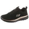 Sneaker SKECHERS "Graceful - Get Connected", Damen, Gr. 41, gold (schwarz, rose gold), Textil, sportlich, Schuhe, Freizeitschuh, Halbschuh, Schnürschuh mit Memory Foam, Topseller