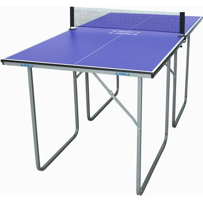 Mini-Tischtennisplatte JOOLA "Midsize", blau (blau, grau), TischtennisplattenB:84cm H:76cm L:168cm, Das Netz ist im Lieferumfang enthalten, B:84cm H:76cm L:168cm