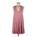 American Eagle Outfitters Casual Dress - A-Line Crew Neck Sleeveless: Pink Print Dresses - Women's Size Small