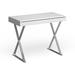 SAFAVIEH Modern Glam Gordon White/ Chrome Desk