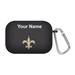 Black New Orleans Saints Personalized AirPods Pro Case Cover