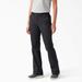 Dickies Women's Slim Fit Bootcut Pants - Rinsed Black Size 27 (FP515)