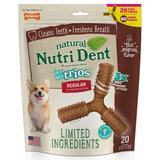Nutri Dent Easy Hold Trios Dental Dog Treats Small Filet Mignon, 7.11 oz., Count of 20