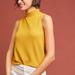 Anthropologie Tops | Anthropologie Eri + Ali Overture Textured Mock Neck Mustard Yellow Tank Top, Xs | Color: Gold/Yellow | Size: Xs