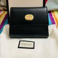Gucci Accessories | Authentic Trifold Gucci Wallet With Box And Dustbag | Color: Black | Size: Os