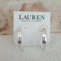 Ralph Lauren Jewelry | New Ralph Lauren Silver Tone Hoop Earrings | Color: Silver | Size: 1.2"