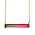 Kate Spade Jewelry | Kate Spade Geo Gems Mini Bar Pendant Necklace | Color: Green/Pink | Size: Os