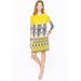 J. Crew Dresses | J Crew Yellow Gold Jules Geometric Print Long Sleeve Shift Dress Size 8 | Color: Gold/Yellow | Size: 8