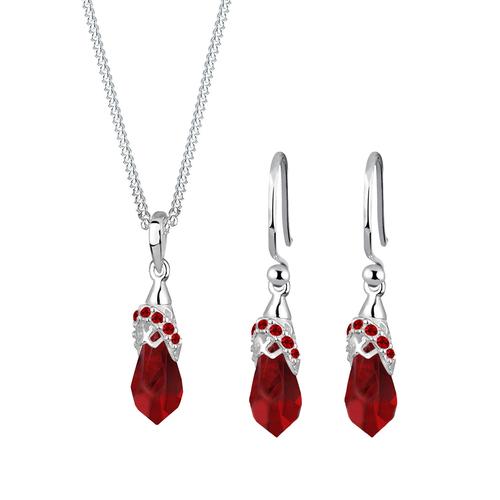 Elli – Elli Schmuckset Kristalle 925 Silber Schmuck-Set Damen