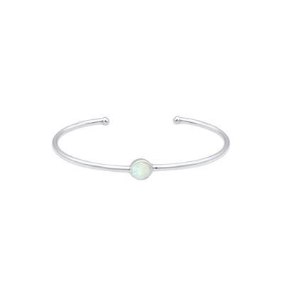 Elli - Armreif Bangle Synthetischer Opal Trend 925 Silber Armbänder & Armreife Damen