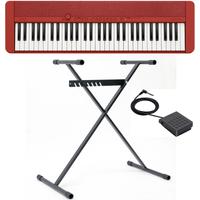 Home Keyboard CASIO Piano-Keyboard-Set CT-S1RDSET Tasteninstrumente rot Ab 6-8 Jahren