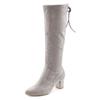 Schlupfstiefel LASCANA, Damen, Gr. 35, grau, Obermaterial: 100% Textilmaterial. Futter: 100% Textilmaterial. Decksohle: 100% Lederimitat. Laufsohle: 100% Synthetik, unifarben, modisch, Schuhe, Schlupfboots, Slouchy Boots, Slip-On, Stretch & Blockabsatz