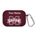 Maroon Mississippi State Bulldogs Personalized AirPods Pro Case Cover