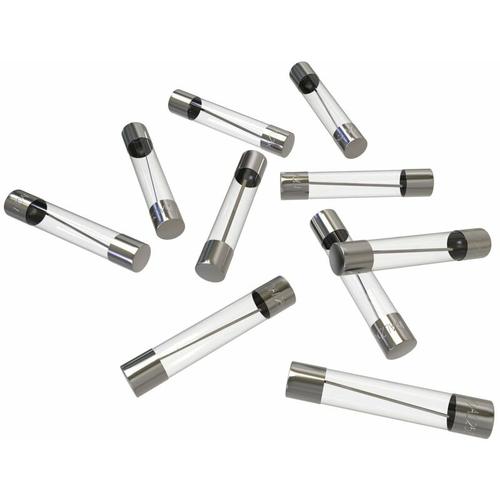 20 Feinsicherungen 10A Ampere 6,35×32 mm Schmelzsicherungen USA Glassicherungen 5A – 50A