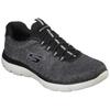 Slip-On Sneaker SKECHERS "SUMMITS", Herren, Gr. 40, schwarz-weiß (schwarz, weiß), Textil, sportlich, Schuhe, Slipper, Freizeitschuh in komfortabler Schuhweite