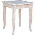 Tavolo in legno grezzo da cm 60 x 60 piedi a sciabola