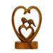 Wooden Hand Carved Abstract Contemporary Statue "Heart and Soul" Figurine Gift Home Decor Sculpture Accent Handmade Art Decor