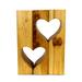 Set of 3 Wooden Hand Carved Candle Holder Heart Shaped Decorative Home Decor Accent Gift Handcrafted Decoration Candlestick