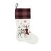 Reindeer Embroidered & Embellished Christmas Stocking Holidays for Fireplace Mantle - N/A