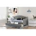 Twin Wooden Daybed with Trundle Bed