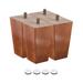 Furniture Legs, 4 Inch(100mm) Set of 4 Square Solid Wood Couch Legs, Brown