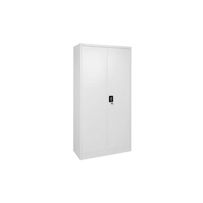 Mendler Aktenschrank HWC-H17, Stahlschrank Büroschrank, 2 Türen ~ 185x90cm grau Image