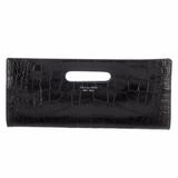 Michael Kors Bags | Brand New Michael Kors Black Tilda Crocodile Embossed Leather Clutch | Color: Black | Size: Os