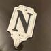 Anthropologie Accents | Anthropologie Wrought Iron “N” Hook | Color: Cream/White | Size: 7”