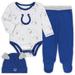 Newborn & Infant White/Royal Indianapolis Colts Dream Team Bodysuit Pants Hat Set